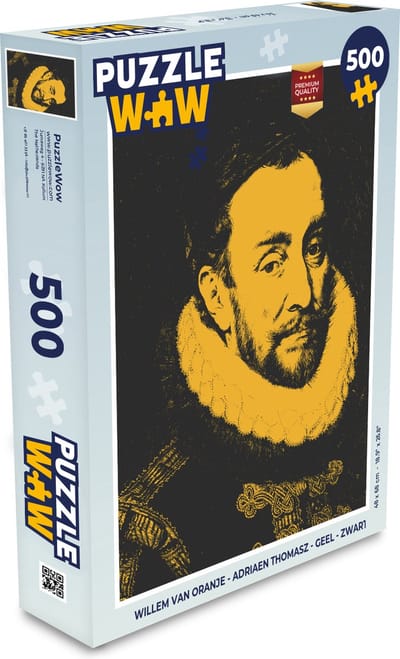 Puzzel Willem van Oranje - Adriaen Thomasz - Geel - Zwart - Legpuzzel - Puzzel 500 stukjes