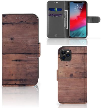 Apple iPhone 11 Pro Book Style Case Old Wood