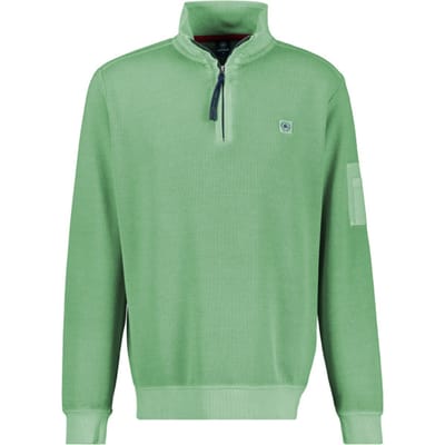 Lerros - Half zip trui - Heren - M - 612 SAGE GREEN - Katoen - 2524421