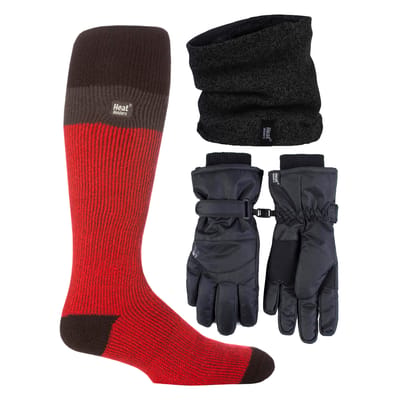 Mannen Ski Set Nekwarmer Handschoenen & Thermische Skisokken Winterkleding