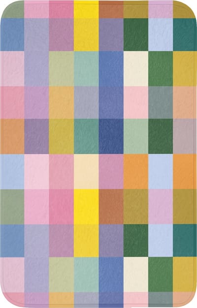 WC mat 50x80 cm - Antislip - Blokken - Vierkant - Patroon - Gekleurd - Toiletmat - Vloermat - Douchemat - Toilet tapijt - Toiletmatten