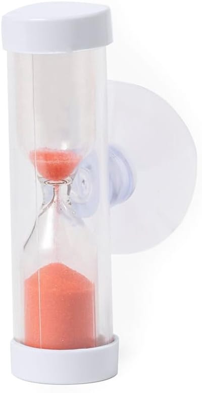 Zandloper Tandenpoetsen - Timer Kinderen - Mondhygiëne Controleren - Set van Twee - 70x30x20 Millimeter - Rood