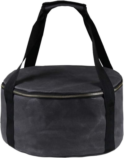 Opbergtas Campingfornuis - Draagbare Pannentas - Buiten koken - Waterdicht Canvas - 305 cm Pan - Zwart
