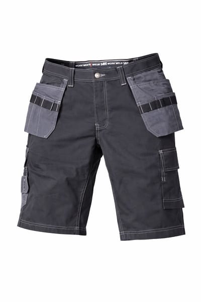 Werkshort Helly Hansen (HH) Workwear – West Ham Shorts – Zwart/Grijs – Maat C56 (W39) – Met Holsterzakken en Gereedschapsvakken