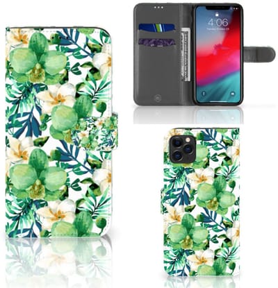 Apple iPhone 11 Pro Max Hoesje Orchidee Groen