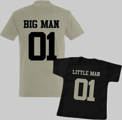 Matching shirts vader en zoon-Vaderdag cadeau-Cadeau voor Papa-Heren Maat S-Kind Maat 56