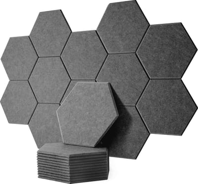 Akoestische Panelen Geluiddempend Schuim 12 Stuks - Ideaal voor Studio, Kantoor en Wanddecoratie