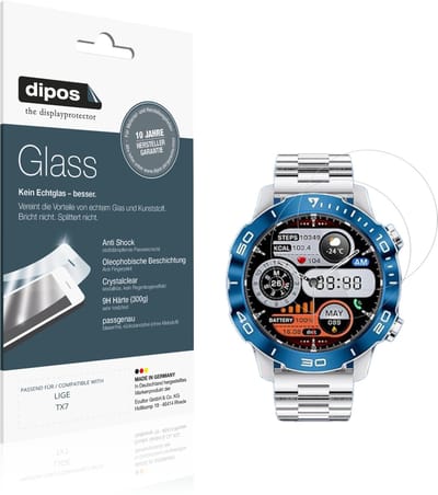 dipos – 2x Pantserfolie geschikt voor LIGE TX7 | 9H Screenprotector