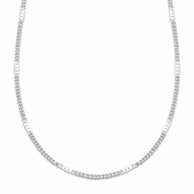 Pax Amare Dames Ketting - Zilverkleurig Stainless Steel - Subtiele Schakelketting - 1,4mm - 40cm + 5cm verstelbaar