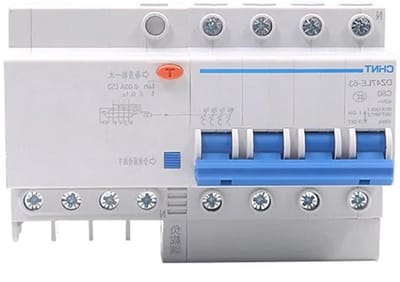 Aardlekschakelaar - Stroomonderbreker - Elektrische beveiliging - Miniatuur ontwerp - 63A - Grijs