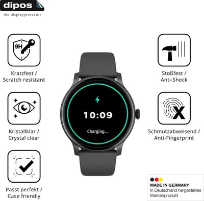 dipos – 2x Pantserfolie geschikt voor AcclaFit D2 1.38 Zoll | 9H Screenprotector