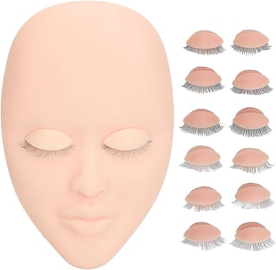 Allecto - Wimper Extension Mannequin - Practice Oogleden - Roze - Soft Touch - Lash Extension - Mannequin Head met Vervangende Oogleden - Geschikt voor Lash Extensions