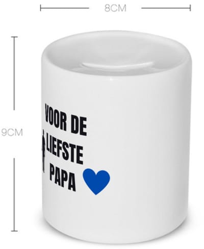 Akyol - voor de liefste papa Spaarpot - Papa - cadeau papa - cadeau - verjaardag papa - vaderdag - beste papa - 350 ML inhoud