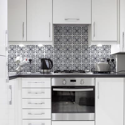 Zelfklevende tegelmuurstickers voor keuken en badkamer - 24 Bartoli Azulejo tegelstickers - 24 stickers 10x10cm