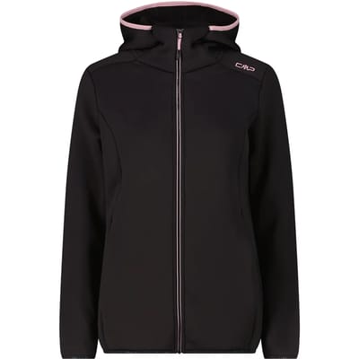 Vrouwelijke stretch vest met nepbont capuchon CMP