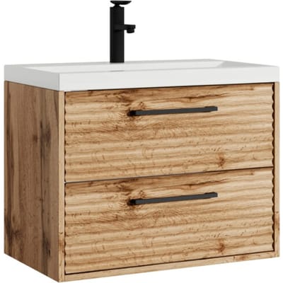 Badplaats Badkamermeubel Set Etna 01 60 cm – Eiken – Badmeubel met Wastafel