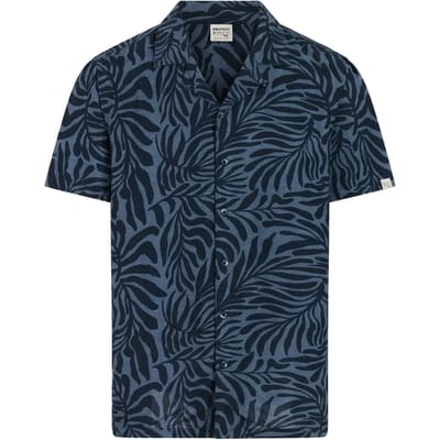 Protest PRTLemming - T-shirt Heren - Korte mouwen - Normale pasvorm - Knoopsluiting - Blauw