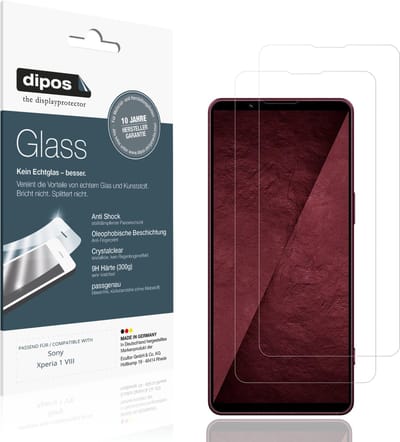 dipos – 2x Pantserfolie geschikt voor Sony Xperia 1 VIII | 9H Screenprotector