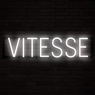 VITESSE - Lichtreclame Neon LED bord verlicht | SpellBrite | 63,16 x 16 cm | 6 Dimstanden & 8 Lichtanimaties | Reclamebord neon verlichting