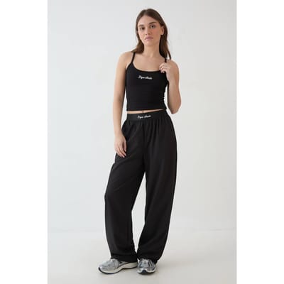 Dames Dsgn Studio Bandjes Cami Vest Top | Zwart | Maat: Large