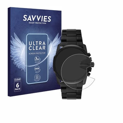 Savvies - Screenprotector voor Diesel Master Chief DZ4180 - Folie Beschermfolie transparant 6 Stuks