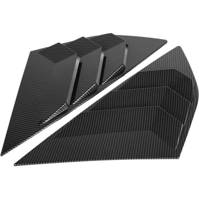 Carbon Fiber Stijl Achterruit Lamellen Jaloezie Ventilatieopening Past voor Ford Focus ST RS MK3 gray