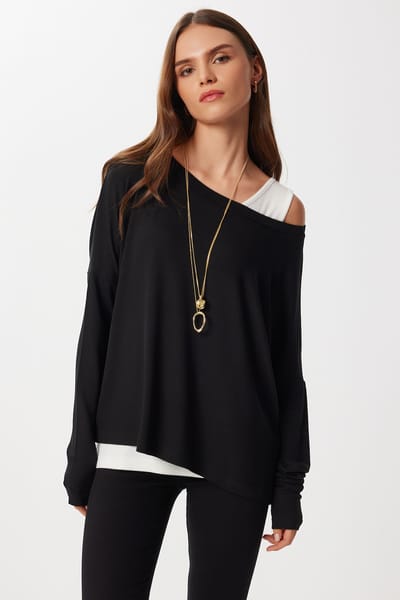 Bootkraag Lange Mouw Blouse