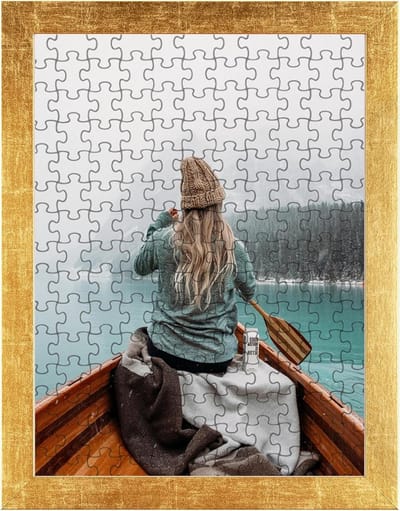 Puzzelframe Milano voor puzzel ca. 1000-1500 stukjes 84x60cm 60x84cm bladgoud Goud met acrylglas