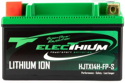Lithium-elektriumaccu voor motorfiets Aprilia 1000 RSV 1998 tot 2000 HJTX14H-FP-S / YTX14-BS / YTX14H-BS / 12 V 4 Ah nieuw