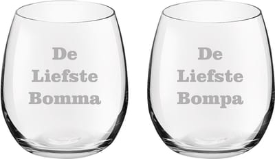 Drinkglas gegraveerd - 39cl - De Liefste Bomma-De Liefste Bompa