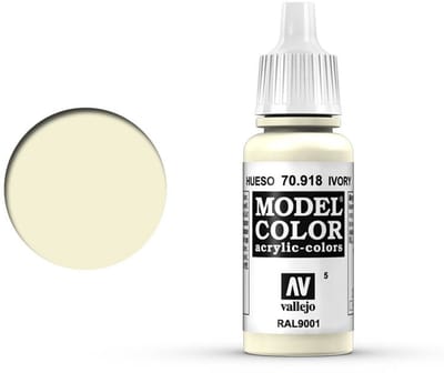 Vallejo Hobbyverf Acrylverf - 70918 Model Color Ivory - Acryl Verf flesje - 17 ml