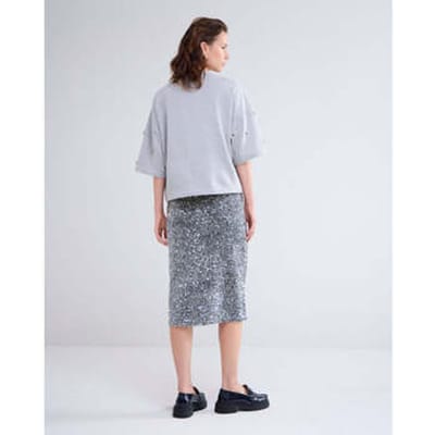 Summum Woman Rok Sequins Velour Cloud Maat: 36 | Midi Rokken Outlet | Dames | Zilver