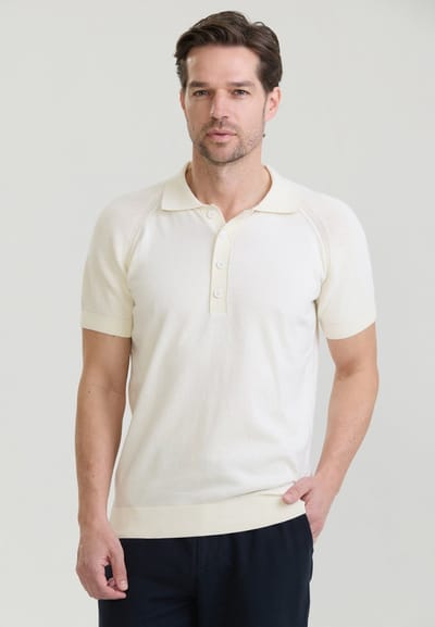 Felix Hardy Polo Shirt Korte Mouwen 100% Katoen Heren Ecru - 2Xl