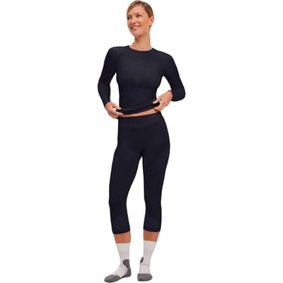 FALKE 3/4 Warm Tights sneldrogend functioneel functioneel ondergoed dames zwart - maat XS