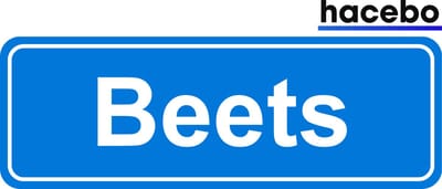 Hacebo - Plaatsnaam Sticker - 29x10 CM - Beets sticker - Verkeersborden sticker - grappige cadeaus - Beets