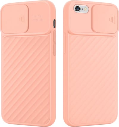 Cadorabo Hoesje geschikt voor Apple iPhone 6 / 6S in Mat Roze - Beschermhoes van flexibel TPU-silicone en met camerabescherming Case Cover Etui