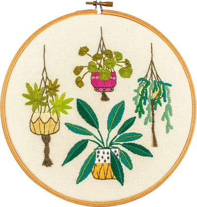 Vervaco - Borduur kit met borduurring - Kamerplanten - PN-0196194 - Borduren - Borduurpakket - Borduurpakket volwassenen
