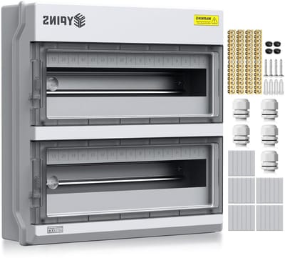 Verdeelkast Opbouw - Zekeringkast Buiten - Elektrische Beveiliging - IP66 Waterdicht - 36 Modules - Grijs