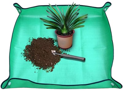 Dailygoods- Plantenverpotmat Waterdicht - Opvouwbaar Tuintapijt - Binnen/Buiten Gebruik - 27" x 27" - Vuilbestendig Materiaal - Gemakkelijk Schoon te Maken - Tuinmat