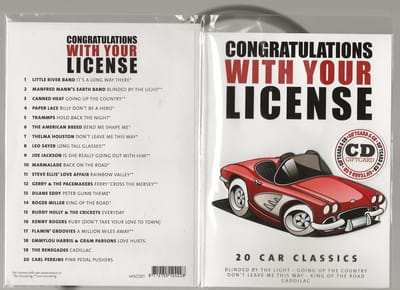 Rijbewijs Wenskaart met volle CD inclusief enveloppe