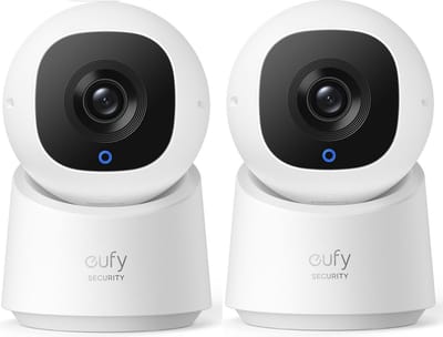 eufy Security C220 - Indoor beveiligingscamera 2-Pack met 2K resolutie en 360° PTZ