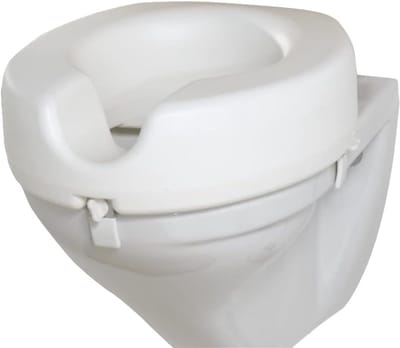 TIM® Toiletverhoger - Voor Ouderen - WC Verhoger - Verhoogde Bril - Toiletframe – Eenvoudige Montage - Toiletstoel - Wit- 44cm x 42cm x 17cm