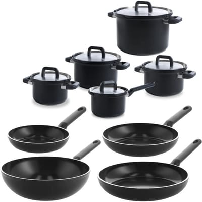 BK Cookware Bk flow cool black kookpannenset 9delig