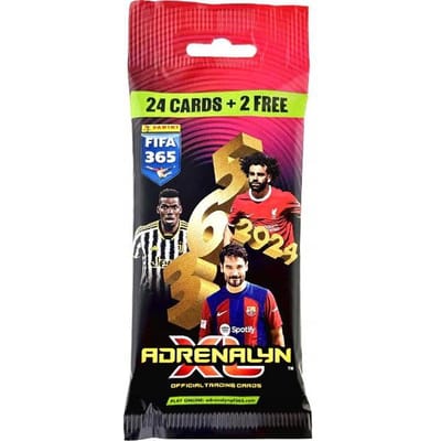 Panini fifa 365 2024 adrenalyn xl zakje fat pack 24 + 2 voetbal kaarten