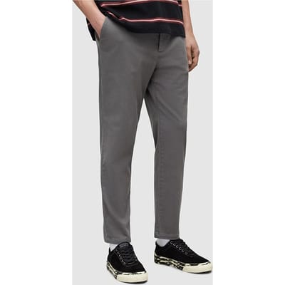 AllSaints Walde Chino Graphite Blue Size: W28 | Chinos Outlet | Heren | Grijs