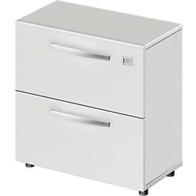 Schäfer Shop Select Hangmappenkast LOGIN, 2 laden, afsluitbaar, B 800 x D 420 x H 744 mm, lichtgrijs/lichtgrijs