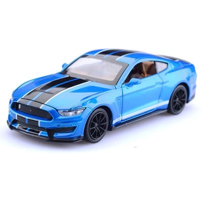 1:32 Mustang Shelby Gt350 Legering Sportwagen Model Diecast Metaal Auto Model Geluid En Licht Collectie Kind Speelgoed Cadeau blue