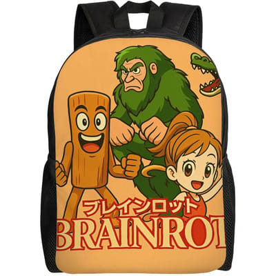 Italiaanse Brainrot Rugzak Jongen Polyester Sport Rugzakken Grote Casual Schooltassen Rugzak as picture