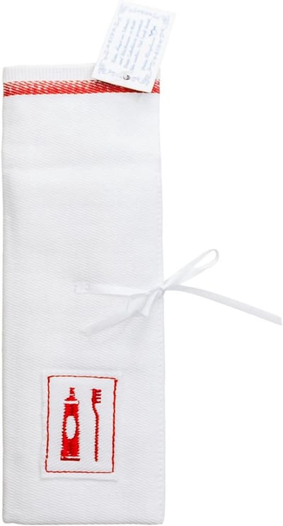 Tandenborstelhouder met Tandenborstel en Tandpasta - 100% Katoen, Fairtrade, Reis Etui