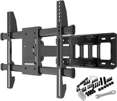 SAVI® TV Beugel Draaibaar en Kantelbaar - TV Beugel Draaibaar - TV Beugel Kantelbaar - Zwart - 44cm x 22cm x 7cm